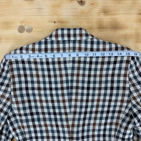 Mario Matteo Linen Check Blazer Sz M - Picture 14 of 15